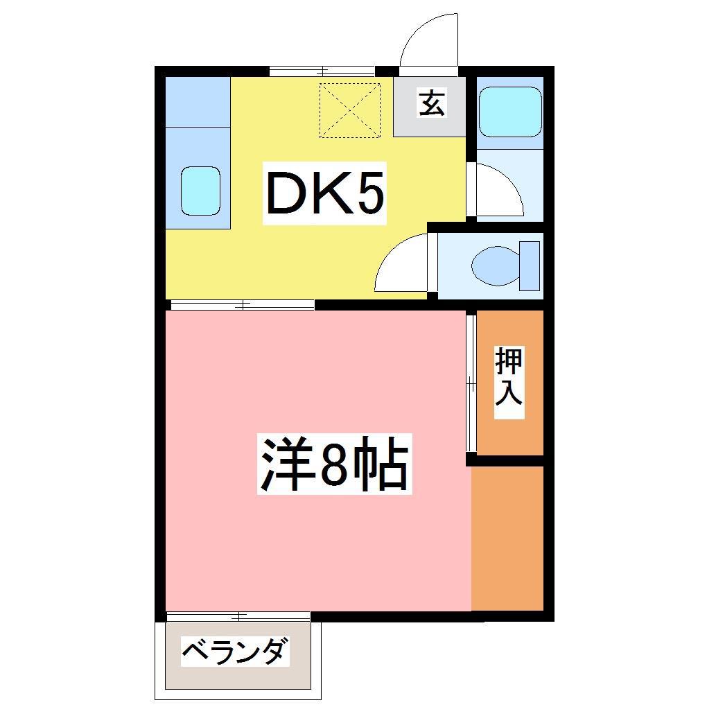 レジーナハピネス(1DK/1階)の間取り写真