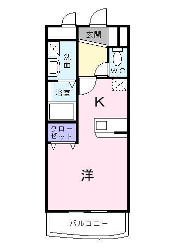 シャンドフレーズII(1K/5階)の間取り写真