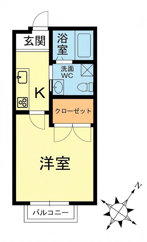 ラディアプレイス(1K/2階)の間取り写真