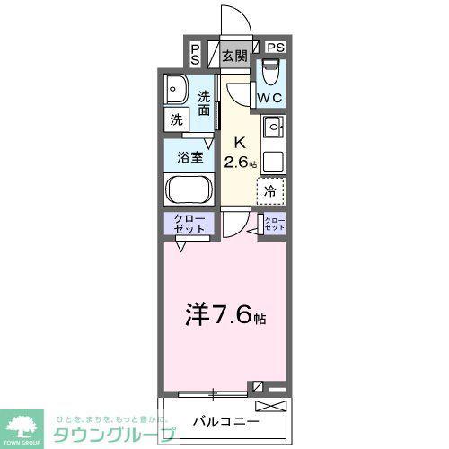 ヒカルサ三郷中央(1K/3階)の間取り写真