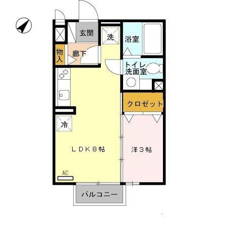 PRECIOUS MASECHI(1LDK/2階)の間取り写真
