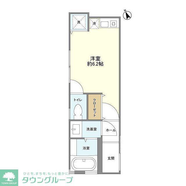 Kハウス白山(ワンルーム/1階)の間取り写真