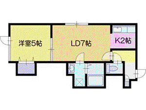 ドリームセイヤ(1LDK/3階)の間取り写真