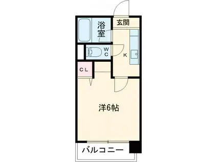 EREGANCE コーポクスノセ(1K/6階)の間取り写真