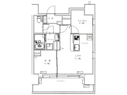 GENOVIA浅草VII(1SLDK/13階)の間取り写真