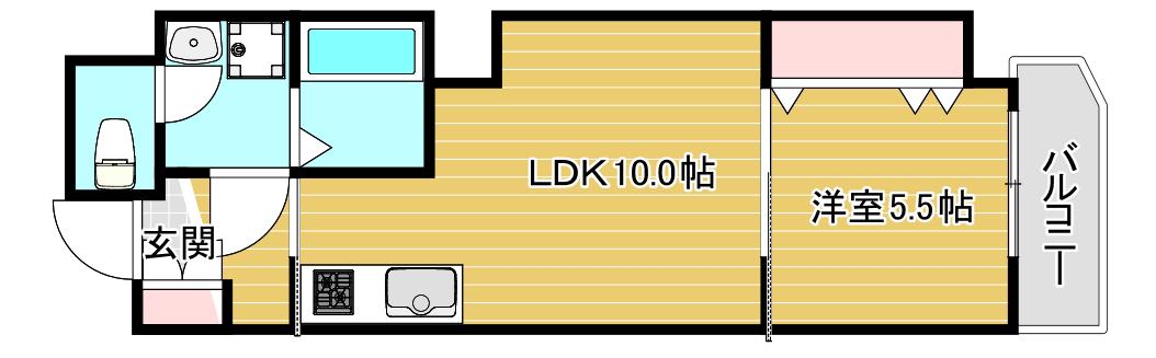 LIEN FORT(1LDK/5階)の間取り写真