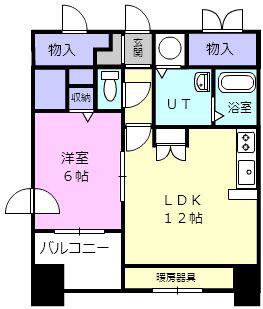 グランドール表町(1LDK/4階)の間取り写真