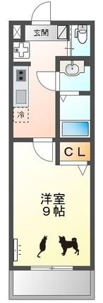 グランシャリオ葵(1K/3階)の間取り写真