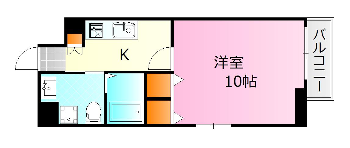 ウイング金屋町ステーションサイド(1K/12階)の間取り写真