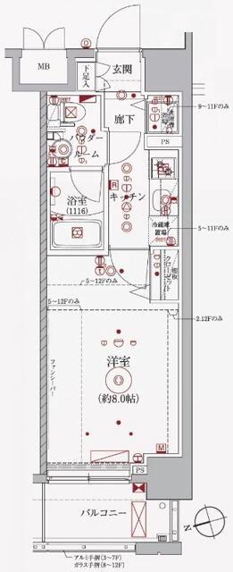 レアライズ浅草III(1K/4階)の間取り写真