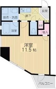 レジデンス本町(1K/11階)の間取り写真