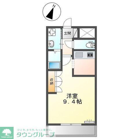 エルシオンIII(1K/1階)の間取り写真