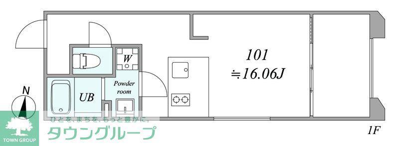 TRIAS265(1LDK/1階)の間取り写真