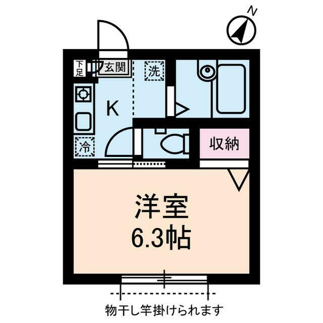 アイ・エステート下北沢(1K/1階)の間取り写真