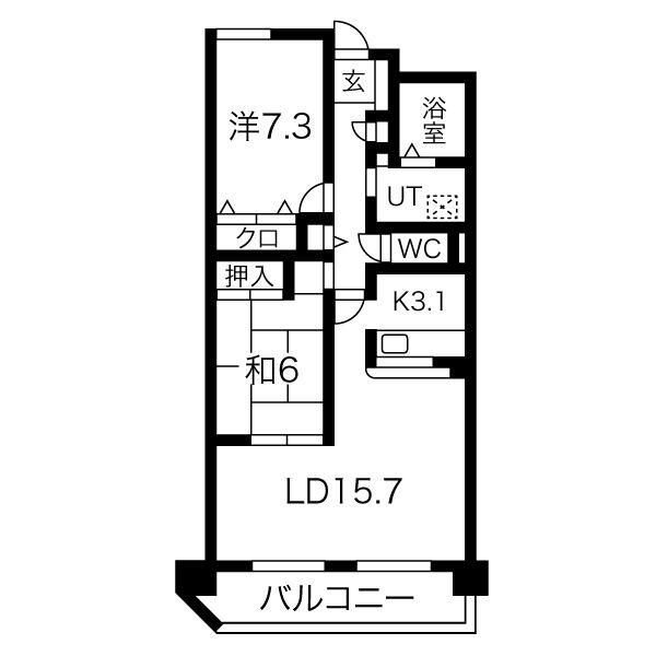 オーデブルージュ(3LDK/3階)の間取り写真