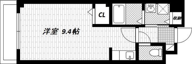 リフティ北町A(ワンルーム/1階)の間取り写真