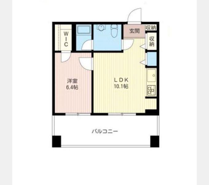 レジデンスシャルマン月島(1LDK/4階)の間取り写真