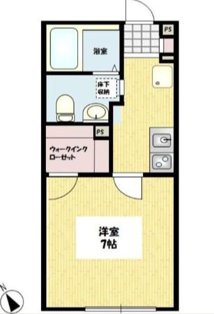 レナラ北沢(1K/1階)の間取り写真