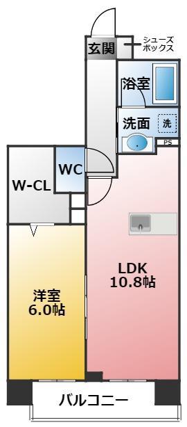 チェスナット88(1LDK/2階)の間取り写真