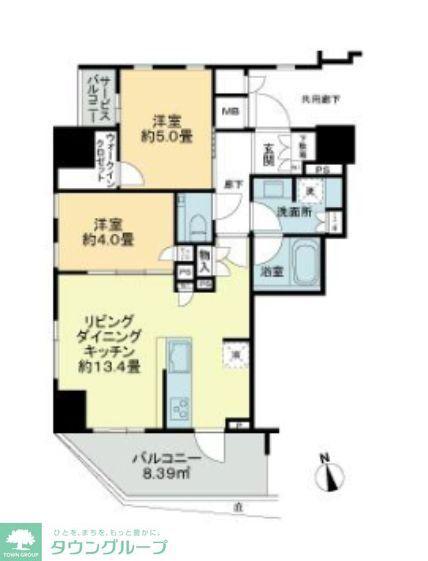 BRILLIA東上野(2LDK/13階)の間取り写真