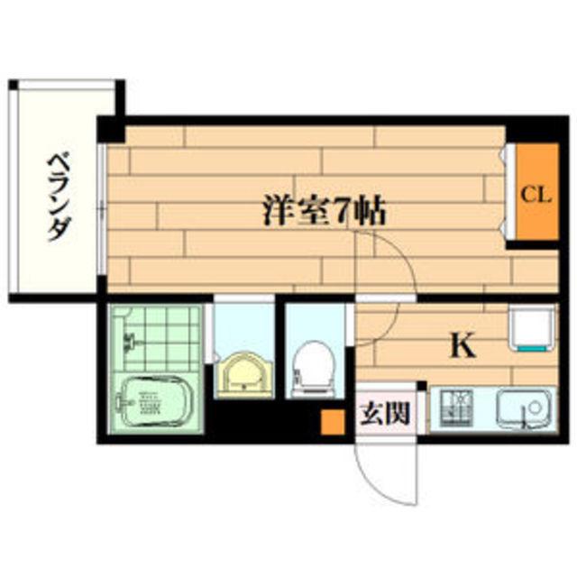 プレジオ・カーサII番館(1K/3階)の間取り写真
