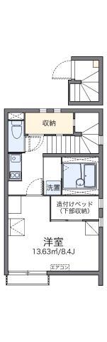 レオネクストソレイユ(1K/2階)の間取り写真