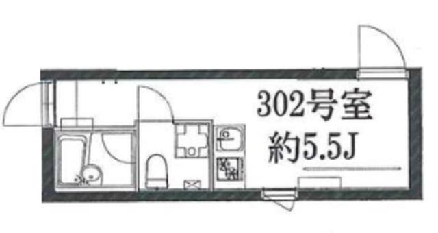 ゴールドシティ小山(ワンルーム/3階)の間取り写真