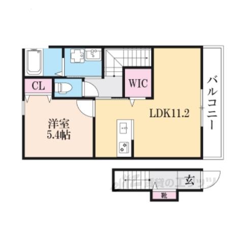 アルーデコートⅠ(1LDK/2階)の間取り写真