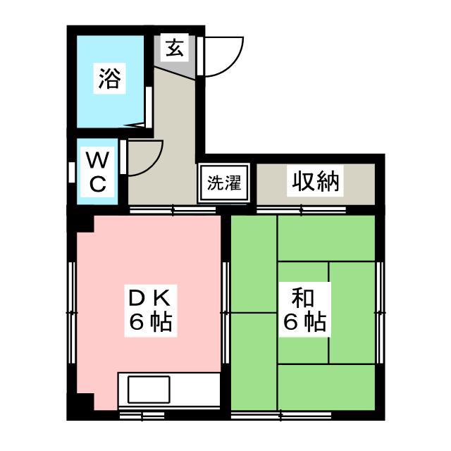 サンフラワー小岩(1DK/3階)の間取り写真