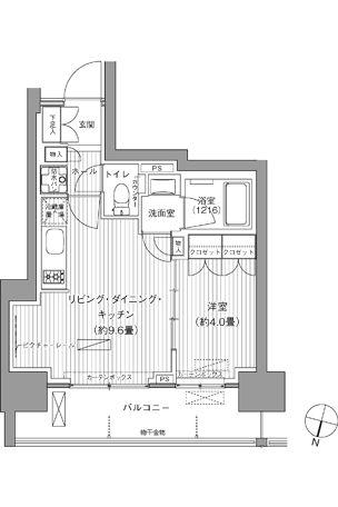 ヒューリックレジデンス千葉中央(1LDK/5階)の間取り写真
