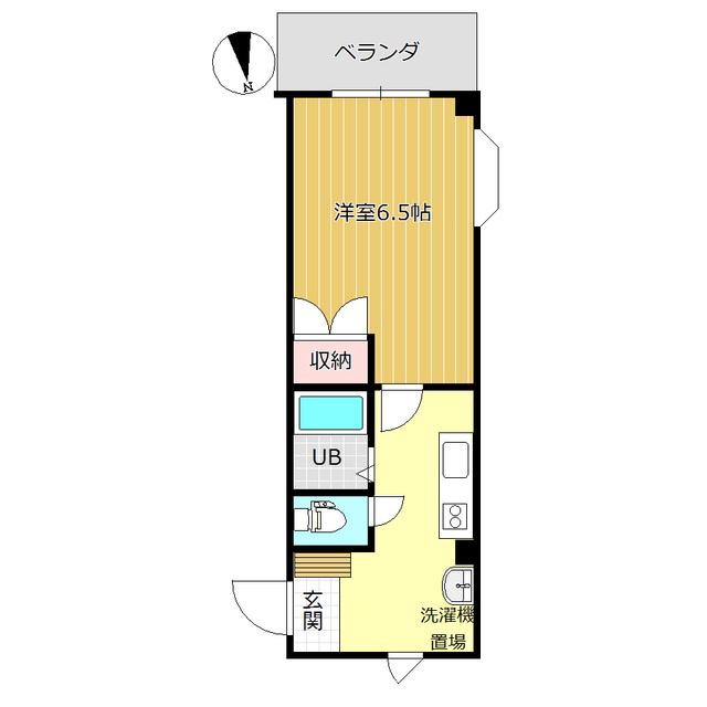 タウンズ大町(1K/3階)の間取り写真