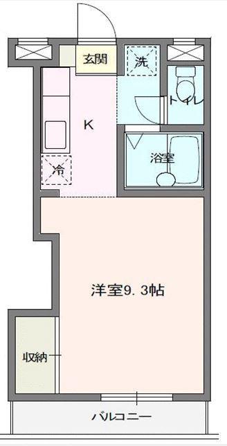 グランデュール麻衣III(1K/3階)の間取り写真
