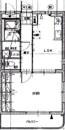 モギマンション(1LDK/1階)の間取り写真