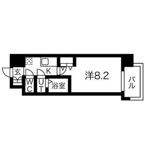LIVIAZ KOBE SOLEIL(1K/7階)の間取り写真