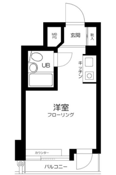 ライオンズステーションプラザ半蔵門(ワンルーム/8階)の間取り写真