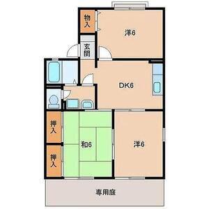 セジュール・N(3DK/1階)の間取り写真
