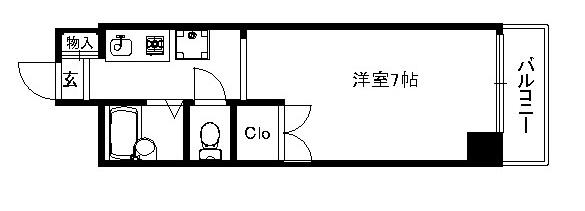 SUNNY・SIDE II(1K/1階)の間取り写真