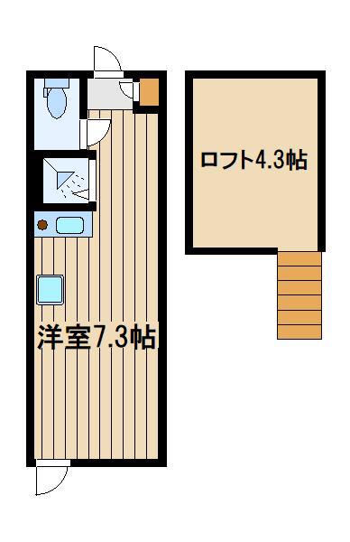トレカーサ大泉学園(ワンルーム/1階)の間取り写真