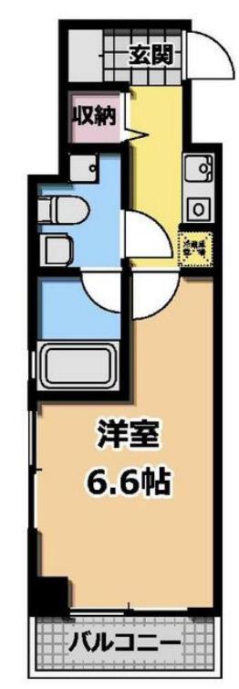 ラ・ヴィスタ西新宿(1K/4階)の間取り写真