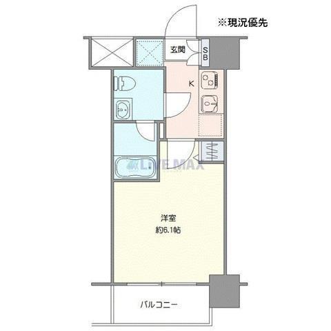 ハーモニーレジデンス新横浜(1K/4階)の間取り写真