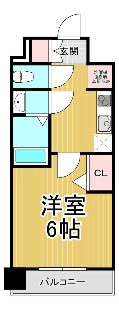 プレリス尼崎レーネヴィア(1K/7階)の間取り写真