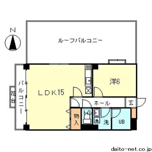 ミューゼハイム奥沢(1LDK/4階)の間取り写真