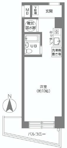 ニューライフ新宿(ワンルーム/10階)の間取り写真