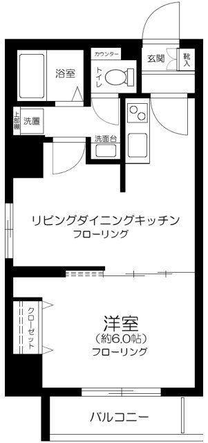 パークサイド東陽(1LDK/5階)の間取り写真