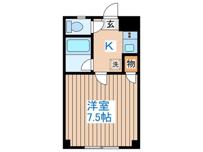 NITTO21弐番館(1K/2階)の間取り写真