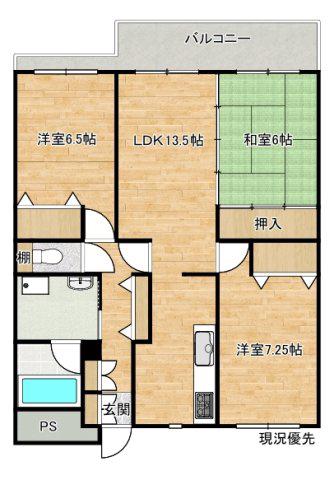 メゾン宍道湖(3LDK/2階)の間取り写真