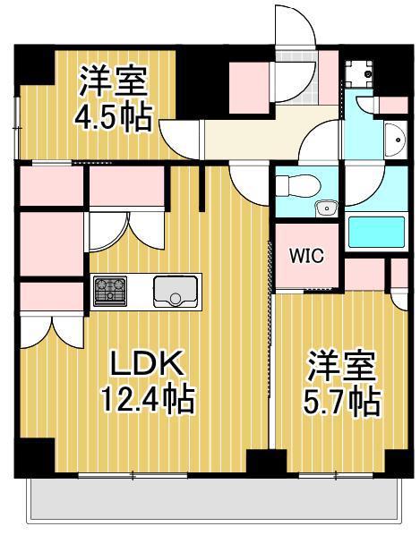 アークマーク竹ノ塚(2LDK/9階)の間取り写真