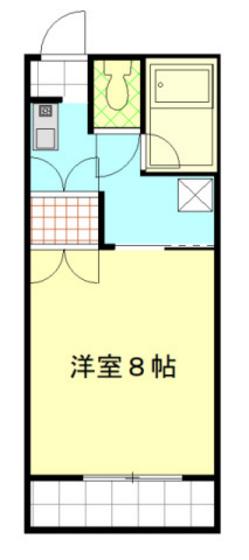 シークハウス(1DK/2階)の間取り写真