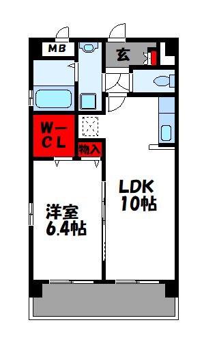 ランコントル(1LDK/1階)の間取り写真