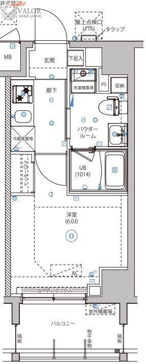 横浜永楽町PJ(1K/2階)の間取り写真